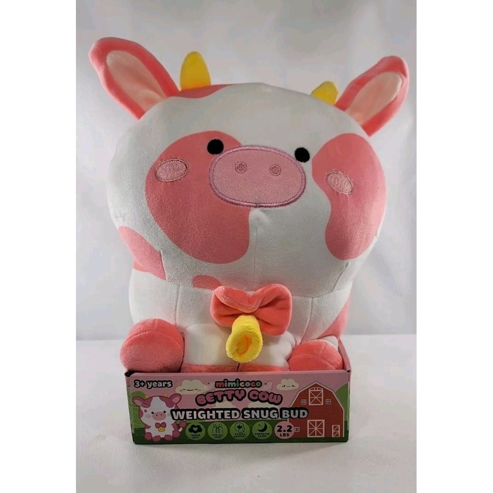 Mimicoco Betty Cow Weighted Snug Bud NIB 2.2lbs Of Super Soft Stress Support